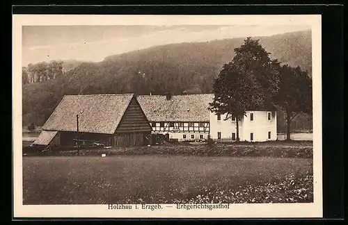 AK Holzhau /Erzgeb., Partie des Erbgerichtsgasthof