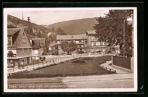 AK Ruhla, Platz mit Landgrafenschmiede