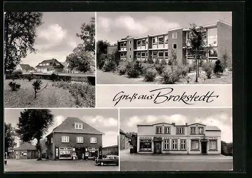 AK Brokstedt, Schule, Bäckerei und Cafe Haake