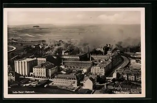 AK Selb /Bayr. Ostmark, Fliegeraufnahme der Porzellan-Werke Hutschenreuther