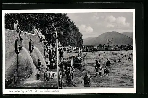 AK Bad Hönningen / Rh., Thermalschwimmbad mit Badegästen