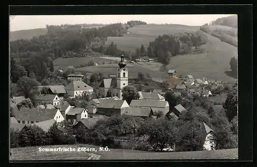 AK Zöbern, Gesamtansicht aus der Vogelschau