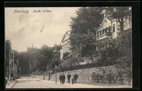 AK Flensburg, Freimaurerloge am Norder Graben