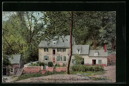 AK Philadelphia, PA, Old Livezey House, Washington`s Headquarters, Wissahickon