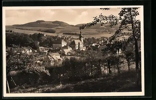 AK Gersfeld a. Röhn, Generalansicht mit Kirche von der Wasserkuppe aus