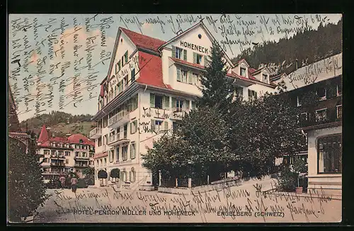 AK Engelberg, Hotel-Pension Müller und Hoheneck