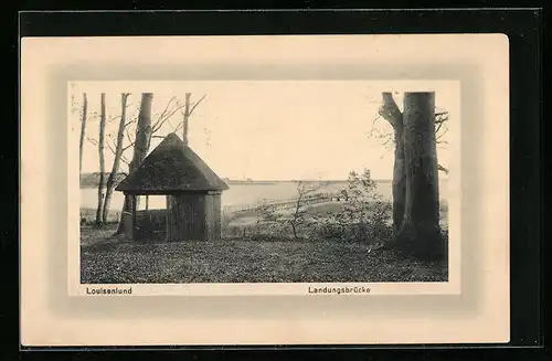 AK Louisenlund, Schutzhäuschen an der Landungsbrücke