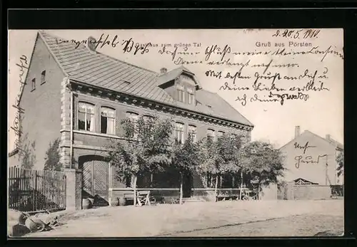 AK Pörsten, Gasthaus zum grünen Tal