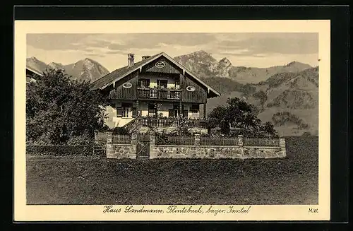 AK Flintsbach / bayer. Inntal, Hotel-Pension Haus Sandmann