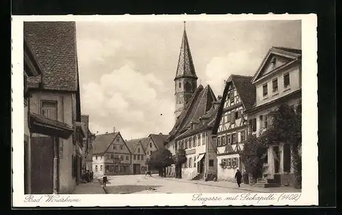 AK Bad Windsheim, Seegasse mit Seekapelle