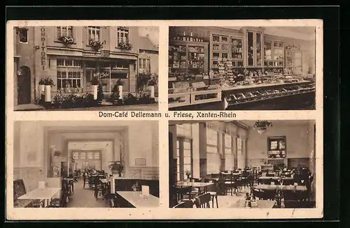 AK Xanten /Rhein, Dom-Cafe Dellemann u. Friese, Innenansichten