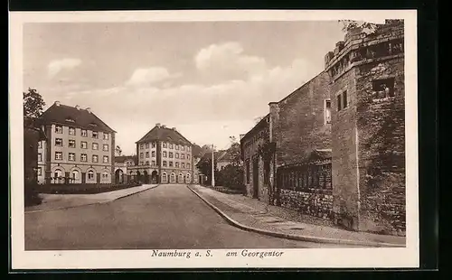 AK Naumburg a. S, Strassenpartie am Georgentor