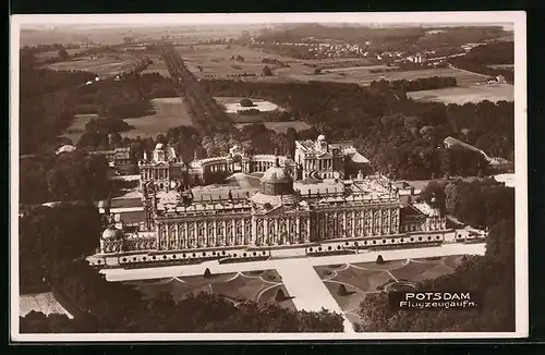 AK Potsdam, Neues Palais, Fliegeraufnahme