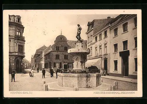 AK Kempen /Rhld., Krieger-Denkmal-Brunnen