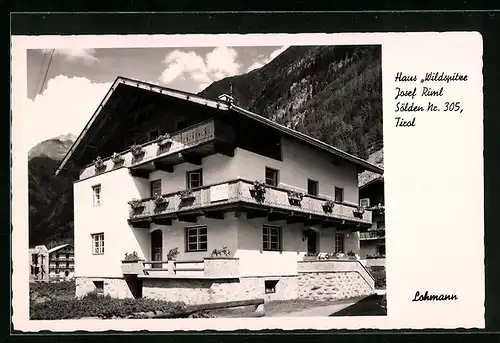 AK Sölden, Gasthaus Haus Wildspitze