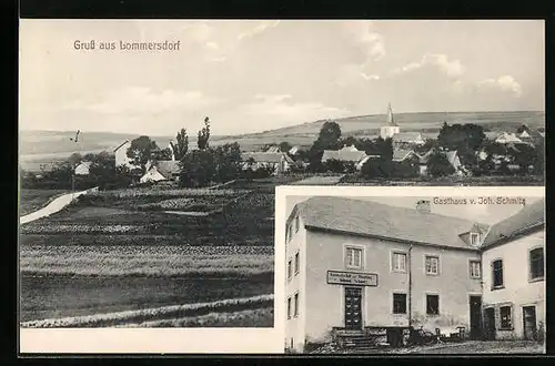 AK Lommersdorf, Totalansicht mit Gasthaus Schmitz