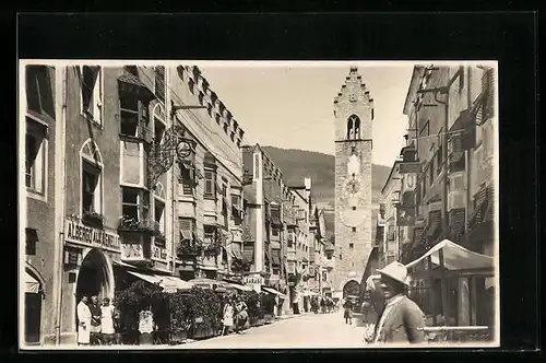 AK Sterzing, Strassenpartie mit Geschäften