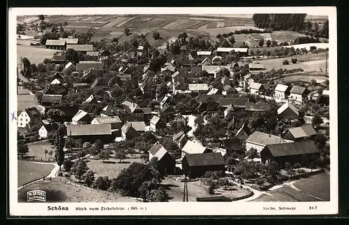 AK Schöna /sächs. Schweiz, Blick vom Zirkelstein