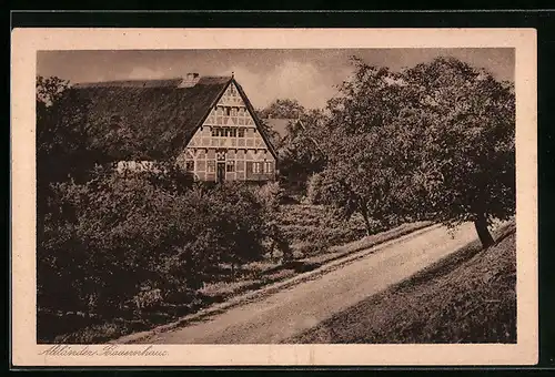 AK Hamburg-Blankenese, vor dem Altländer Bauernhaus