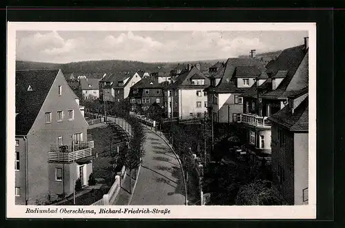 AK Bad Oberschlema, Blick in die Richard-Friedrich-Strasse