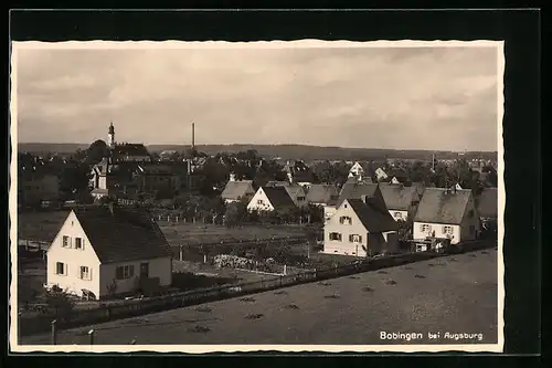 AK Bobingen, Ortsansicht aus der Vogelschau