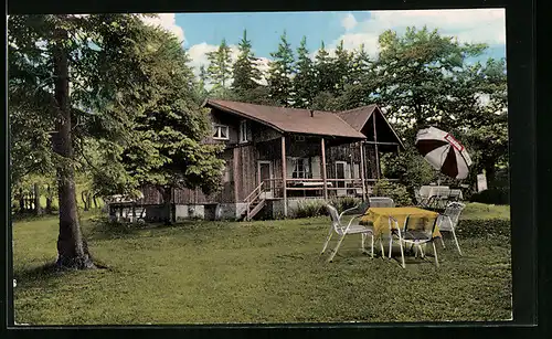 AK Nonnenbach bei Blankenheim /Ahr, Waldcafe Pension Maus mit Garten