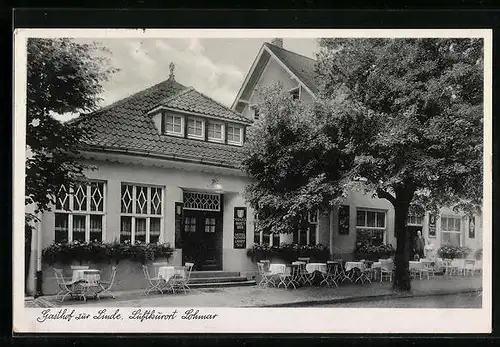 AK Lohmar, Gasthof zur Linde Ludwig Knipp mit Strasse