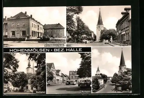 AK Hohenmölsen /Bez. Halle, Altmarkt mit Kirche, Marktplatz