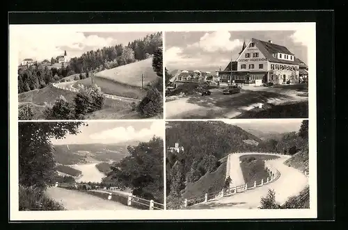 AK Pack, Gasthof Packerhöhe, Packerstrasse mit Stausee