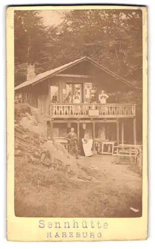 Fotografie A. Wille, Harzburg, Ansicht Bad Harzburg, Partie am Gasthaus Sennhütte