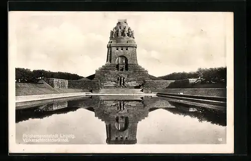 AK Leipzig, Blick zum Völkerschlachtdenkmal