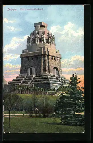 AK Leipzig, Völkerschlachtdenkmal, Park auf der Nordseite