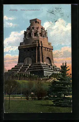 AK Leipzig, Völkerschlachtdenkmal, Park auf der Nordseite