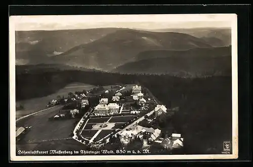 AK Masserberg / Thür. Wald, Gesamtansicht, Flugzeugaufnahme