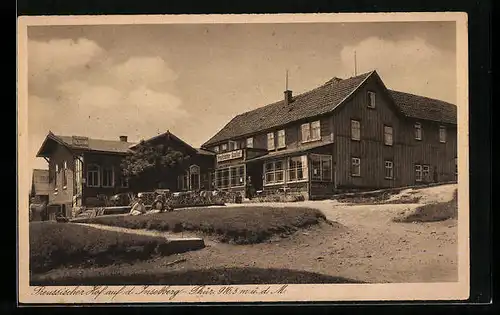 AK Inselsberg / Thür. Wald, Preussischer Gasthof auf dem Inselsberg