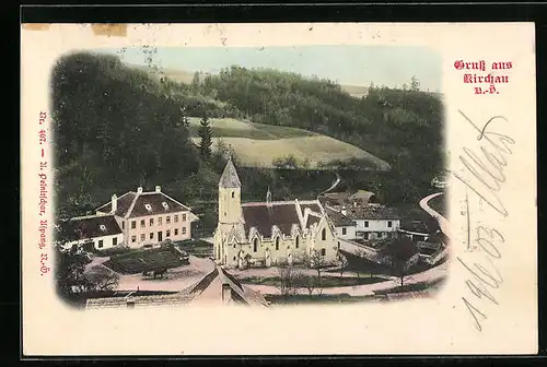 AK Kirchau, Blick auf die Kirche