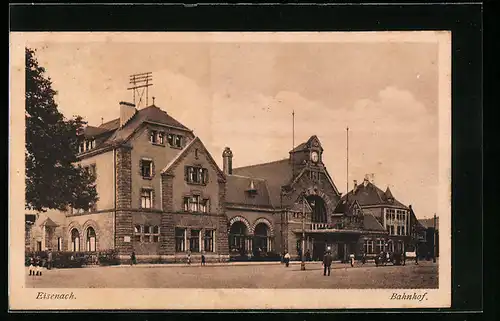 AK Eisenach, vor dem Bahnhof