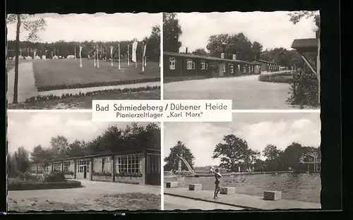 AK Bad Schmiedeberg / Dübener Heide, Pionierzeltlager Karl Marx