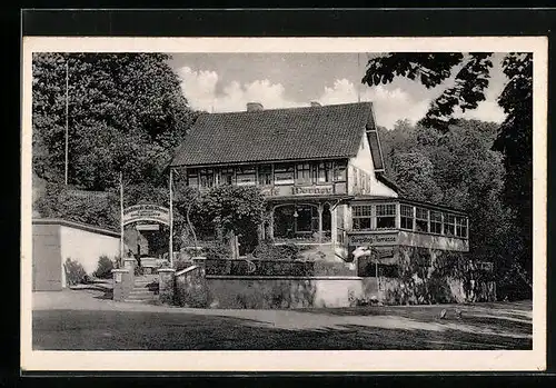 AK Treseburg i. Harz, Cafe Otto Werner im Bodetal