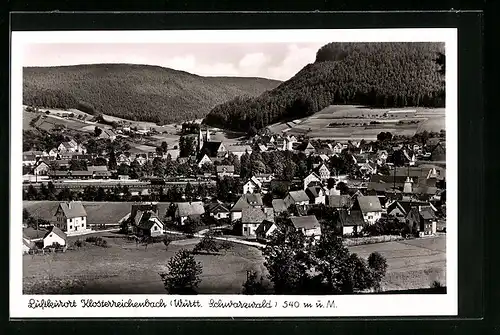 AK Klosterreichenbach (Württ. Schwarzwald), Gesamtansicht aus der Vogelschau