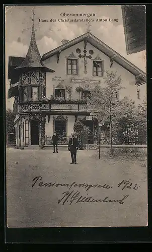 AK Oberammergau, Haus des Christusdarstellers Anton Lang