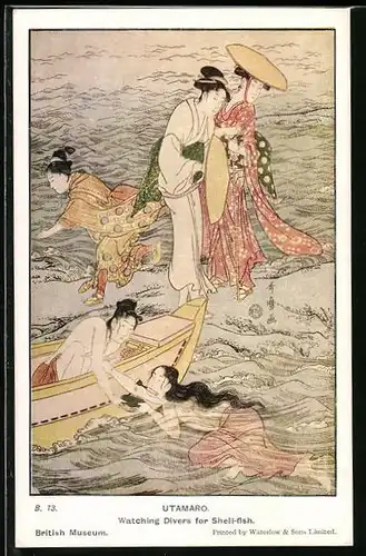 AK Utamaro, Watching Divers for Shell-Fish