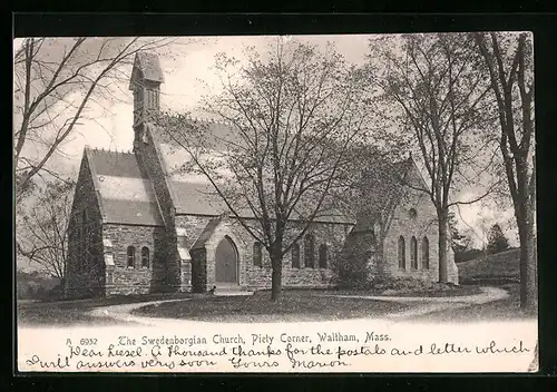 AK Waltham, MA, The Swedenborgian Church, Piety Corner