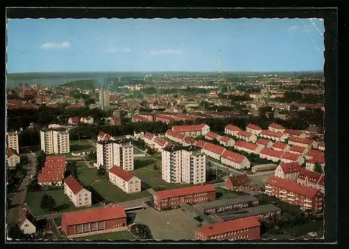 AK Flensburg, Stadtteil Rude, Fliegeraufnahme