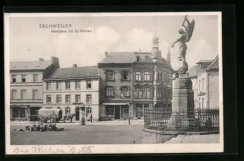 AK Eschweiler, Marktplatz mit St. Michael