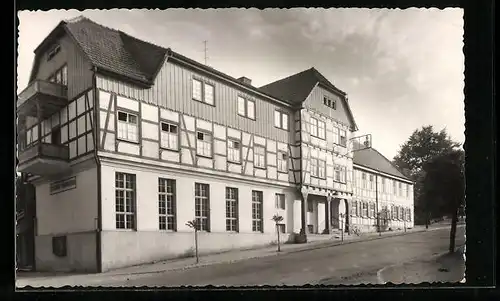 AK Güntersberge /Harz, Strassenpartie am Handwerkersheim