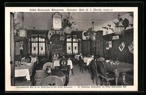 AK Bozen, Hotel Bayrischer Hof in den Lauben 10, Innenansicht