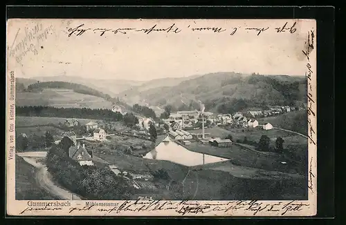 AK Mühlensessmar /Gummersbach, Ortsansicht aus der Vogelschau