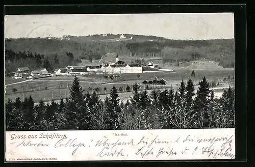 AK Schäftlarn, Ortsansicht aus der Vogelschau