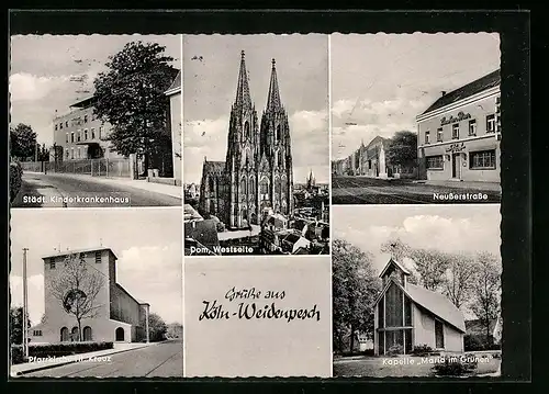 AK Köln-Weidenpesch, Städt. Kinderkrankenhaus, Neusserstrasse, Dom